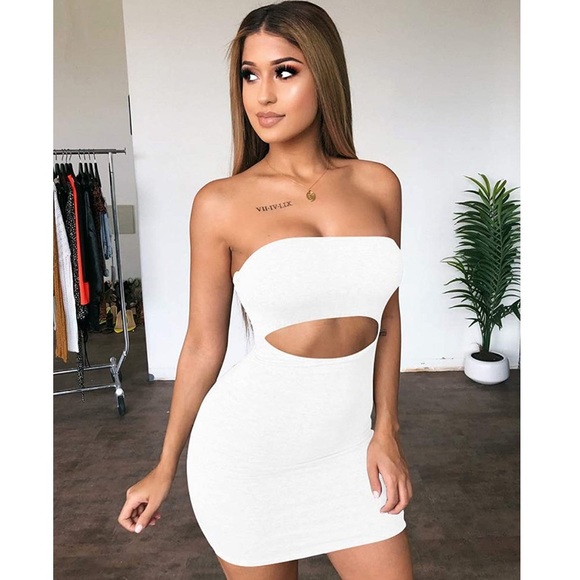 Dresses & Skirts - Tube Cut Out Mini Dress